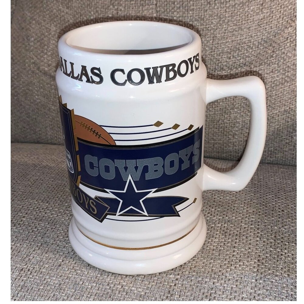 Dallas Cowboys NFL Football Ceramic Stein Mug Sports Souvenir (6.5" tall)
